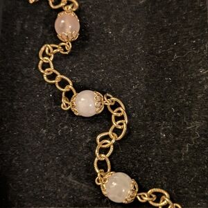 Avon Gold Bracelet with Rose Accents